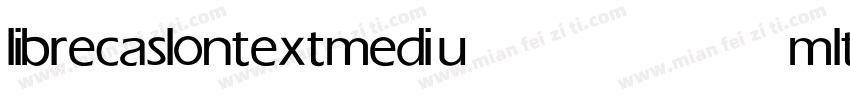 librecaslontext medium ltalic字体转换